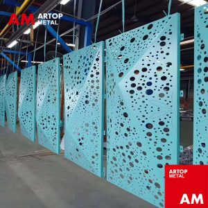 Aluminum Facade Panels with Perforated 3D design